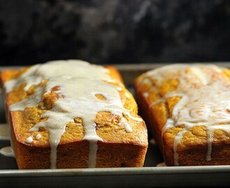 Pumpkin Banana Bread with Vanilla Bean Glaze Recipe