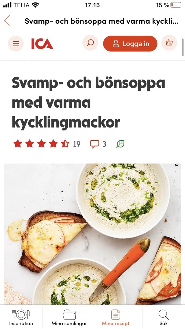 Svamp- och bönsoppa