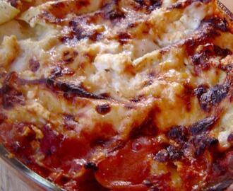 Lasagne med fårost och grillad zuccini / aubergine