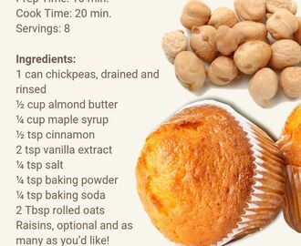 The Best Vegan Secret Chickpea Muffins | Vegan eating, Recipes, Vegan recipes