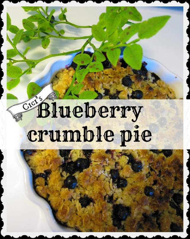 Blueberry crumble pie!