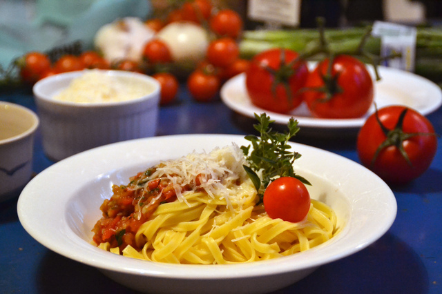 Fettuccine pomodoro – pasta med tomatsås