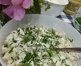 Nubbesallad på midsommarbordet