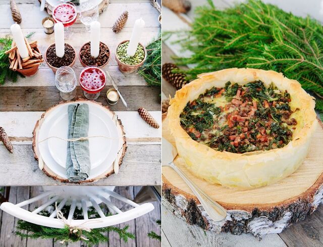 Filodegspaj med Grönkål, Cheddarost, Soyafärs & a la Bacon :: Filo Dough Pie with Green Kale, Cheddar, & Vegetarian Minced Meat & Bacon