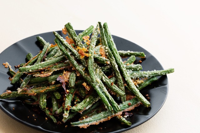 Parmesanpanerade haricots verts