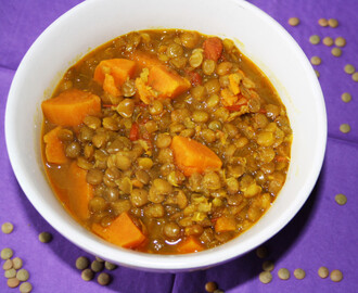 Currygryta med linser och sötpotatis