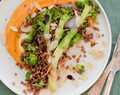 Warm salad with roasted buckwheat, sour broccoli and sweet potato puree – Food Pharmacy