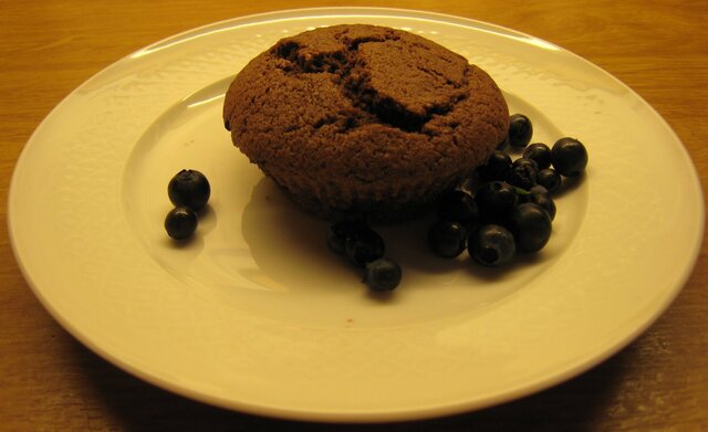 Chokladmuffins med blåbär