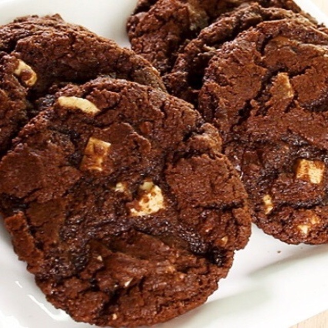 Triple chocolate chip cookies