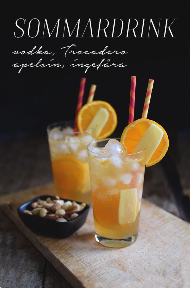 Sommardrinkar – Vodcadero! Vodka med Trocadero, apelsin & ingefära