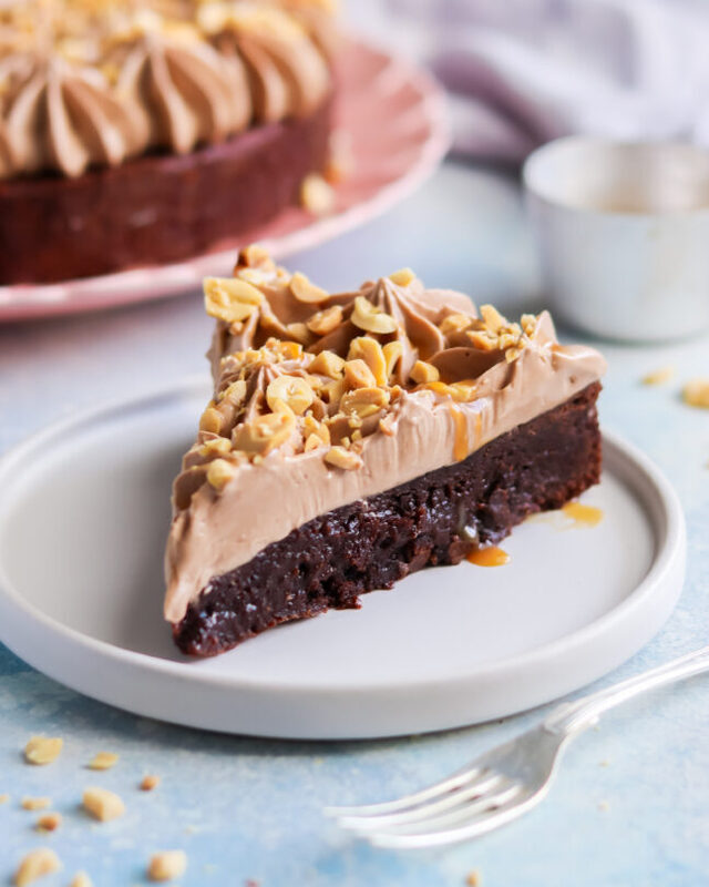 Kladdkaka med mjölkchokladfluff