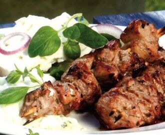 Souvlaki med tzatziki