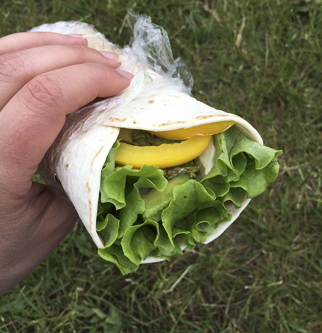 Picknickwraps med mozzarella och pesto