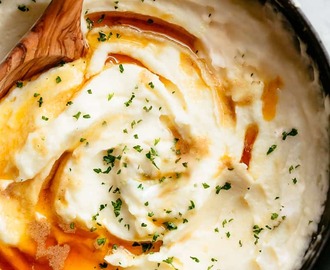 Garlic Parmesan Browned Butter Mashed Potatoes