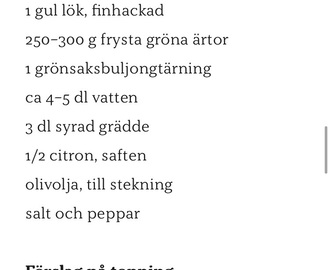 Tuvessonskan Grön ärtsoppa