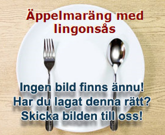 Äppelmaräng med lingonsås