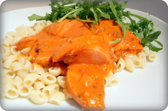 Korv stroganoff "deluxe"