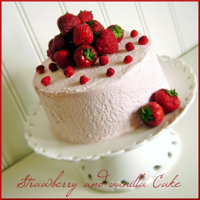 Strawberry and Vanilla Cake