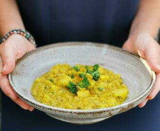 Currygryta med potatis, blomkål och linser - Portionen under tian