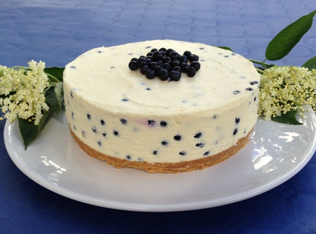 Blåbär- & Vitchokladcheesecake