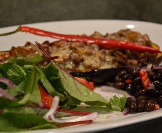 Gratinerad aubergine med köttfärs!