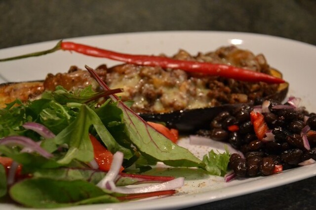 Gratinerad aubergine med köttfärs!