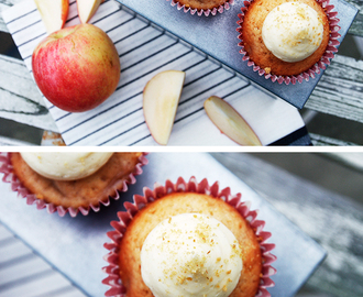 Cupcakes med äpple, kanel och vanilj