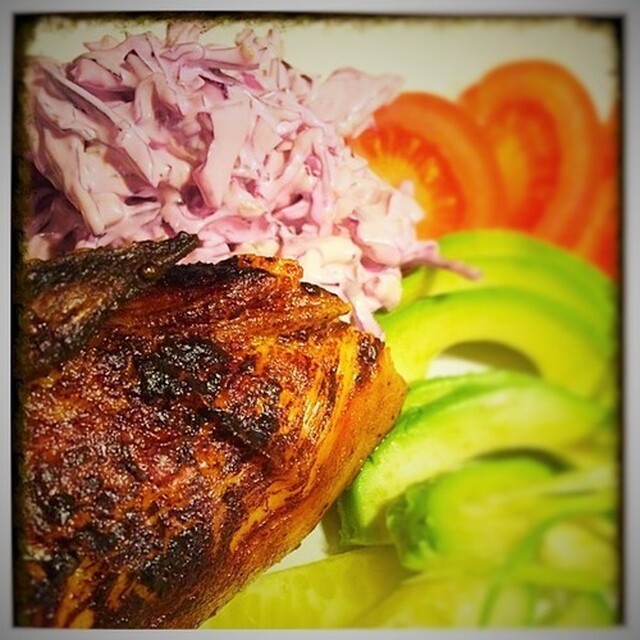 Lchf ugnsstekt kyckling med Coleslaw