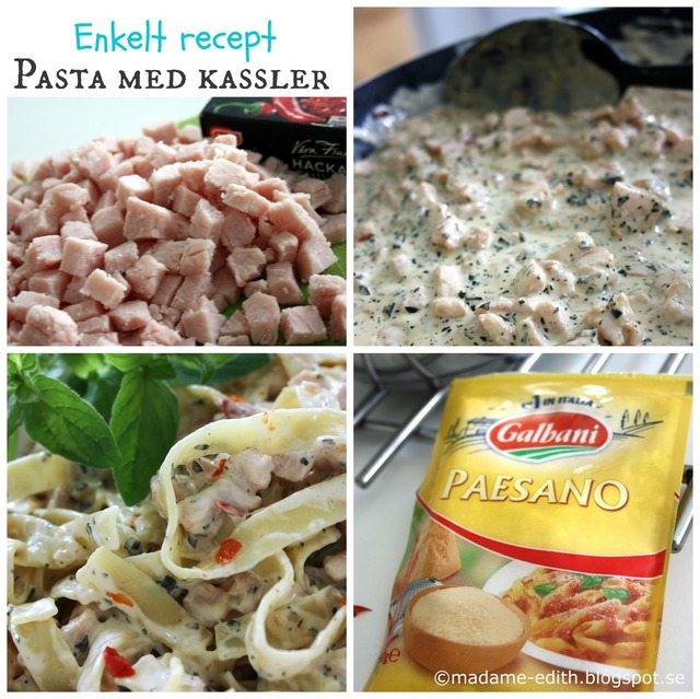 Enkelt recept på pasta med kassler