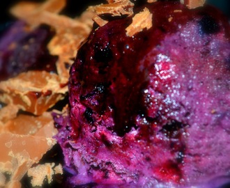Chocklad och blåbärs glass