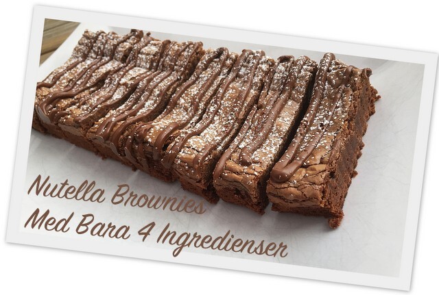 Nutella Brownies Med Bara 4 Ingredienser