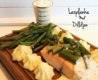 Laxplanka med dilldijon