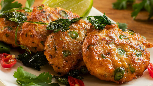 Simple Thai fish cakes with sweet chili sauce  Recipes by Chef Joel Mielle 
