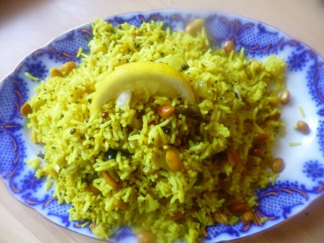 Indiskt ris med citron och jordnötter – Lemonrice – Nimbu ka chaaval