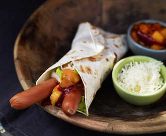 Mexikanska korvtortillas med äppelsalsa