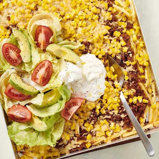 Rostade pommes med tacotopping