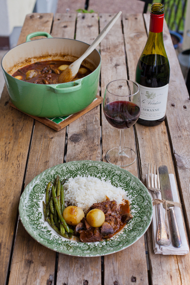 Boeuf bourguinon - burgundisk gryta på högrev