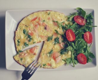 Lax-omelett med persilja & feta