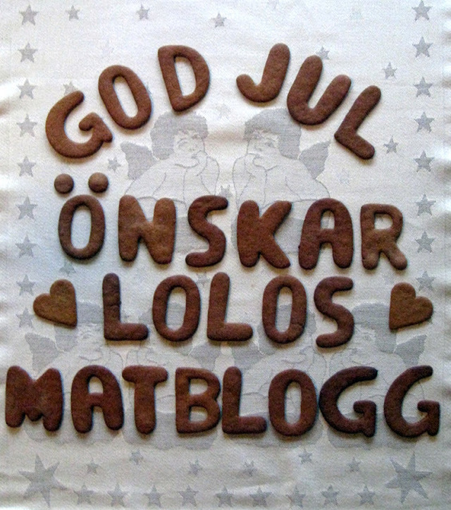 Julhälsning med pepparkakor