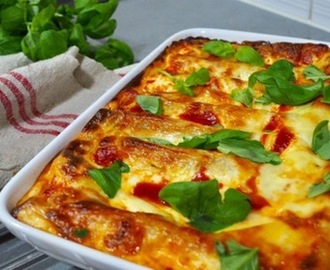 Cannelloni med köttfärs och zucchini