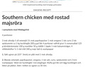 Southern chicken med rostad majsröra