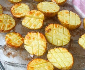 Rostade potatishalvor i ugn
