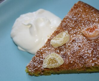 Saffranskladdkaka med vit choklad