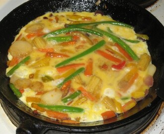 Asiatisk omelett på 7 min