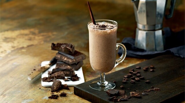 Mjölkdrink kaffe- och chokladchock