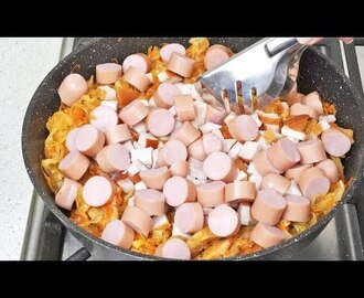 Rezept mit Wurst für Abendessen oder Mittagessen, wird Sie mit seinem Geschmack begeistern #166