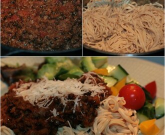 Vegetarisk Pasta Bolognese