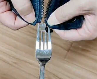 Geniala knepet för att laga en trasig dragkedja – allt du behöver är en gaffel