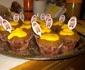 Pepparkakscupcakes med saffransfrosting