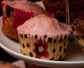Cupcakes med jordgubbsfrosting